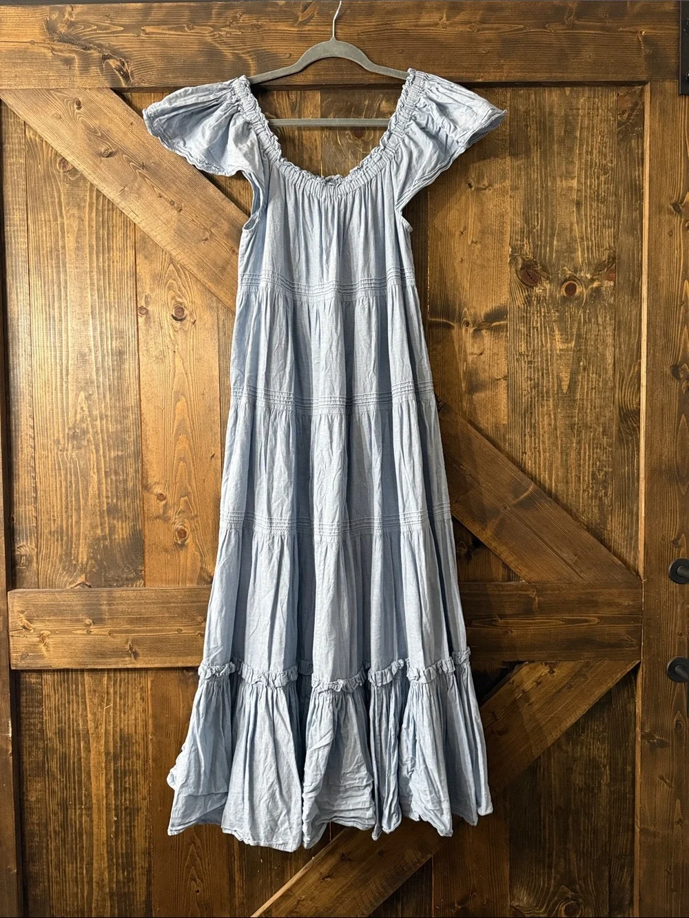 THE GREAT. Nightingale Smocked Tiered Midi Dress - Picture 4 of 10